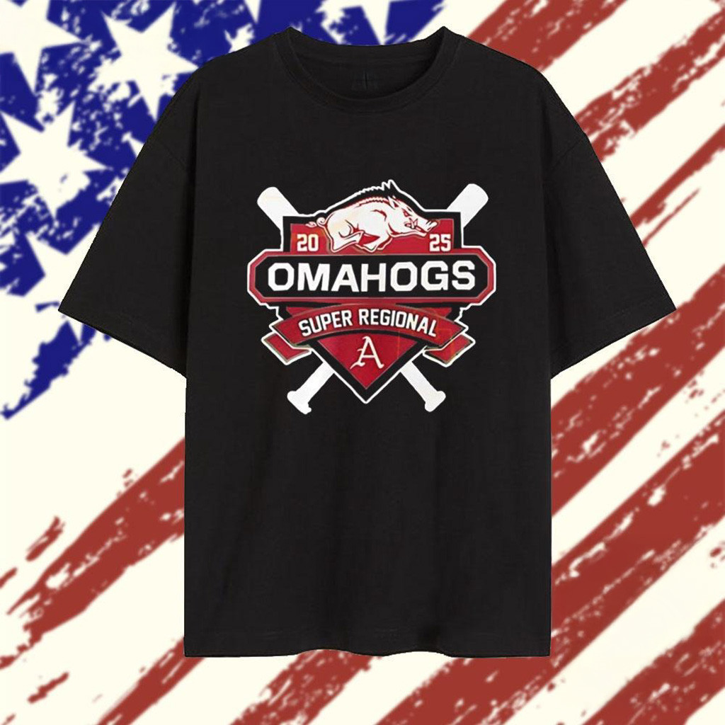 Arkansas Razorbacks Super Regional 2025 Omahogs T-Shirt-1