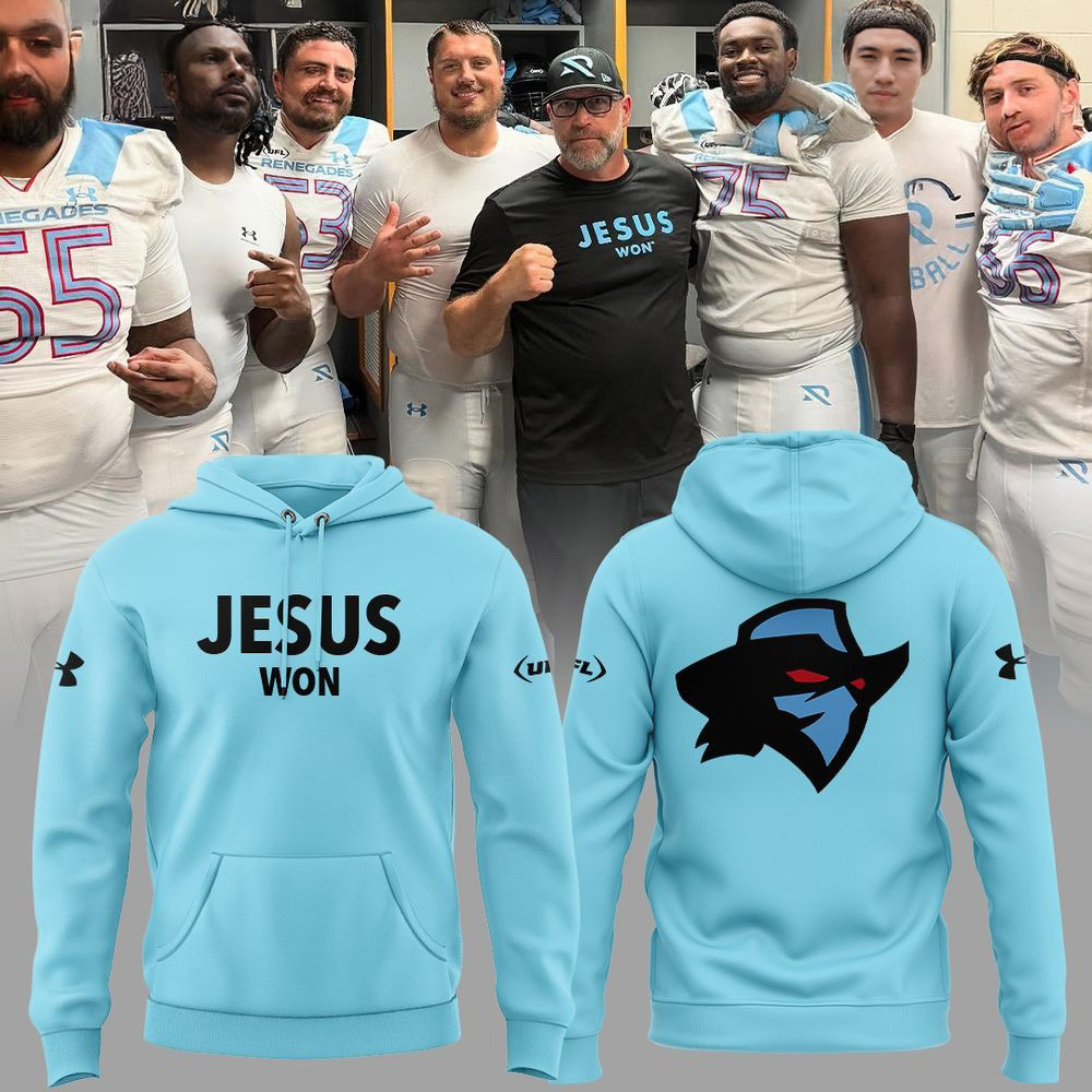 Arlington Renegades X Jesus Won 2025 Special Blue Hoodie Arlington Renegades Merch Him Gifts-1