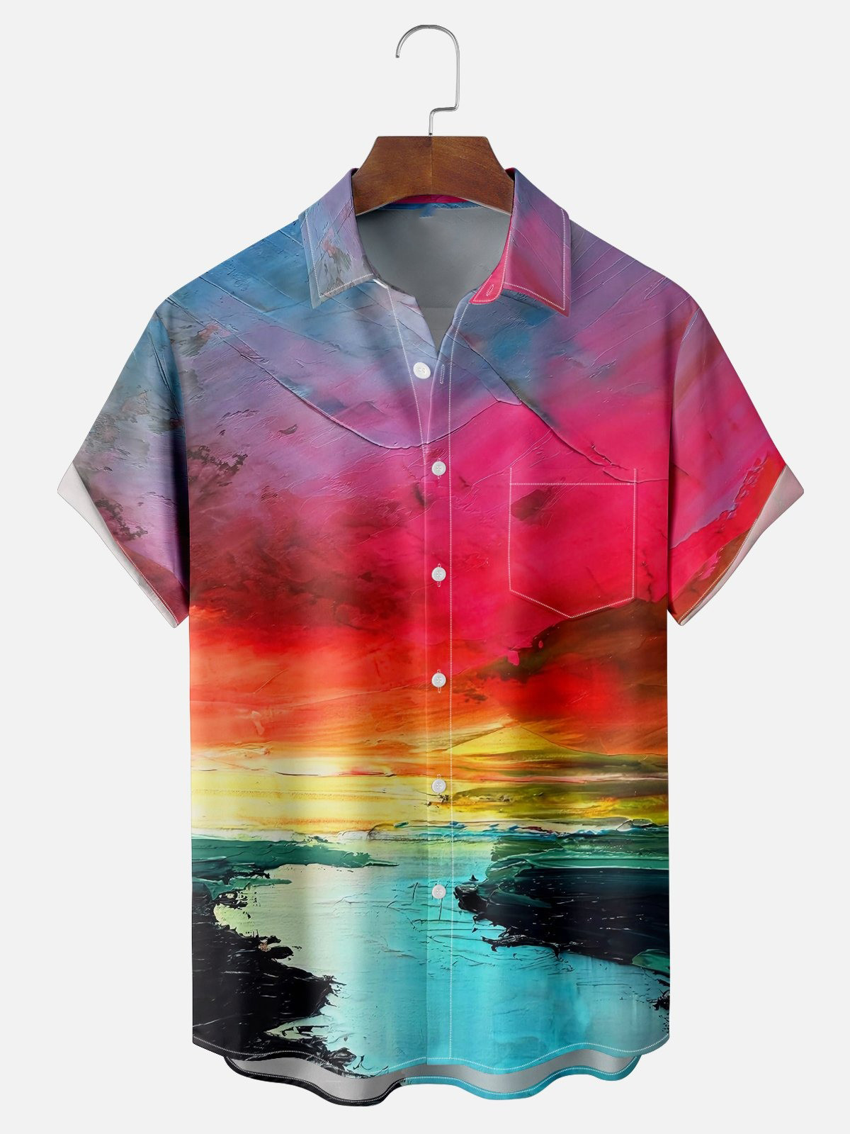 Art Chest Pocket Hawaiian Shirt-1