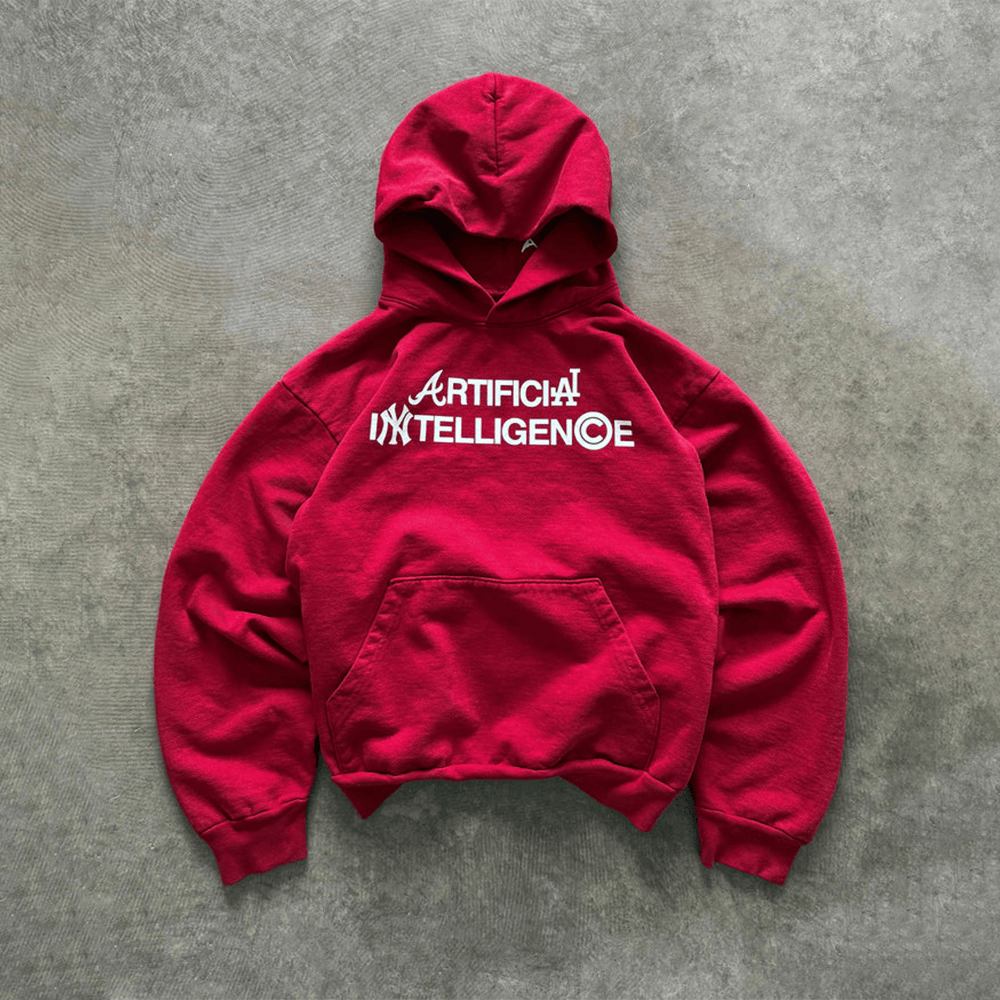 Artificial Intelligence Hoodie Red Hoodie Fathers Day Presents-1