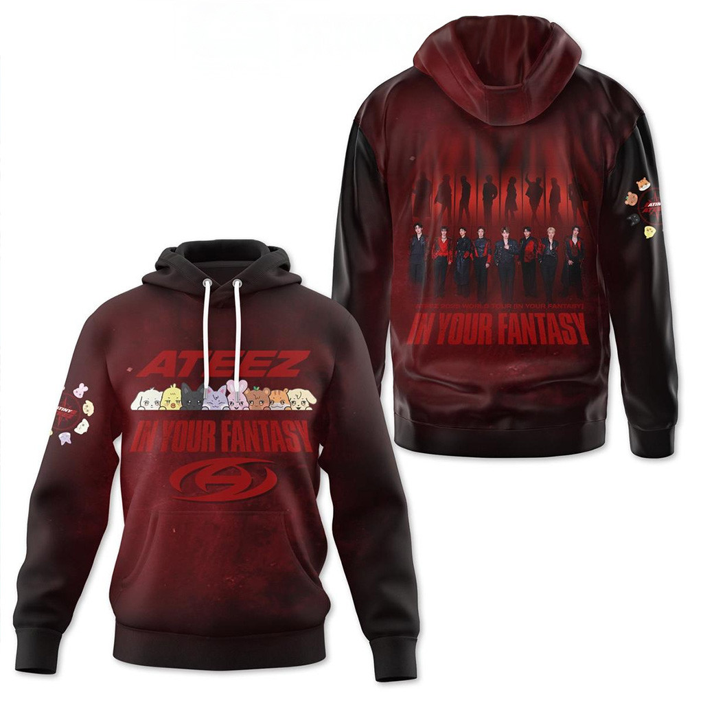 Ateez 2025 World Tour In Your Fantasy Hoodie ATEEZ Merch Gifts For Boy Band Fans-1