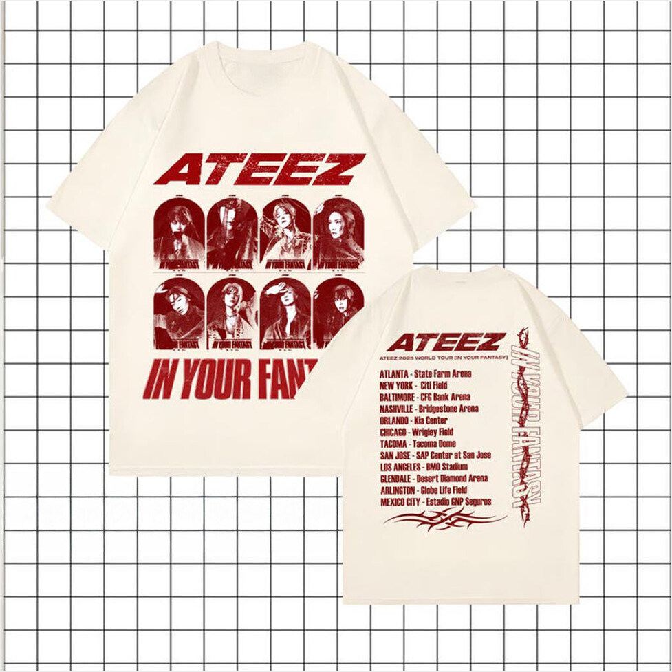 Ateez 2025 World Tour in Your Fantasy Shirt Ateez World Tour 2025 In North America T-Shirt-1