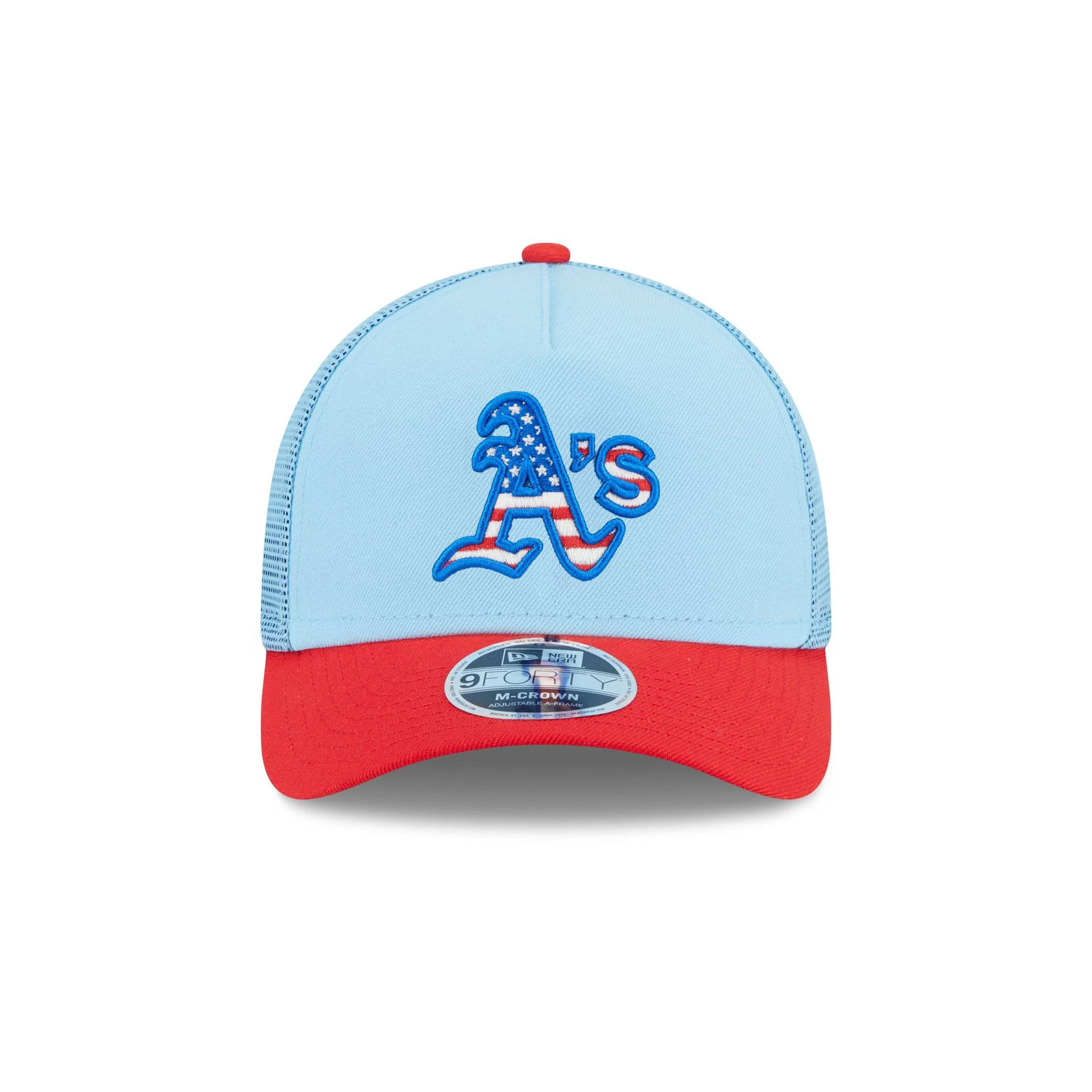 Athletics 4th Of July Hat 2025 MLB Independence Day Merch Trucker Hat Gifts For Baseball Fans-1