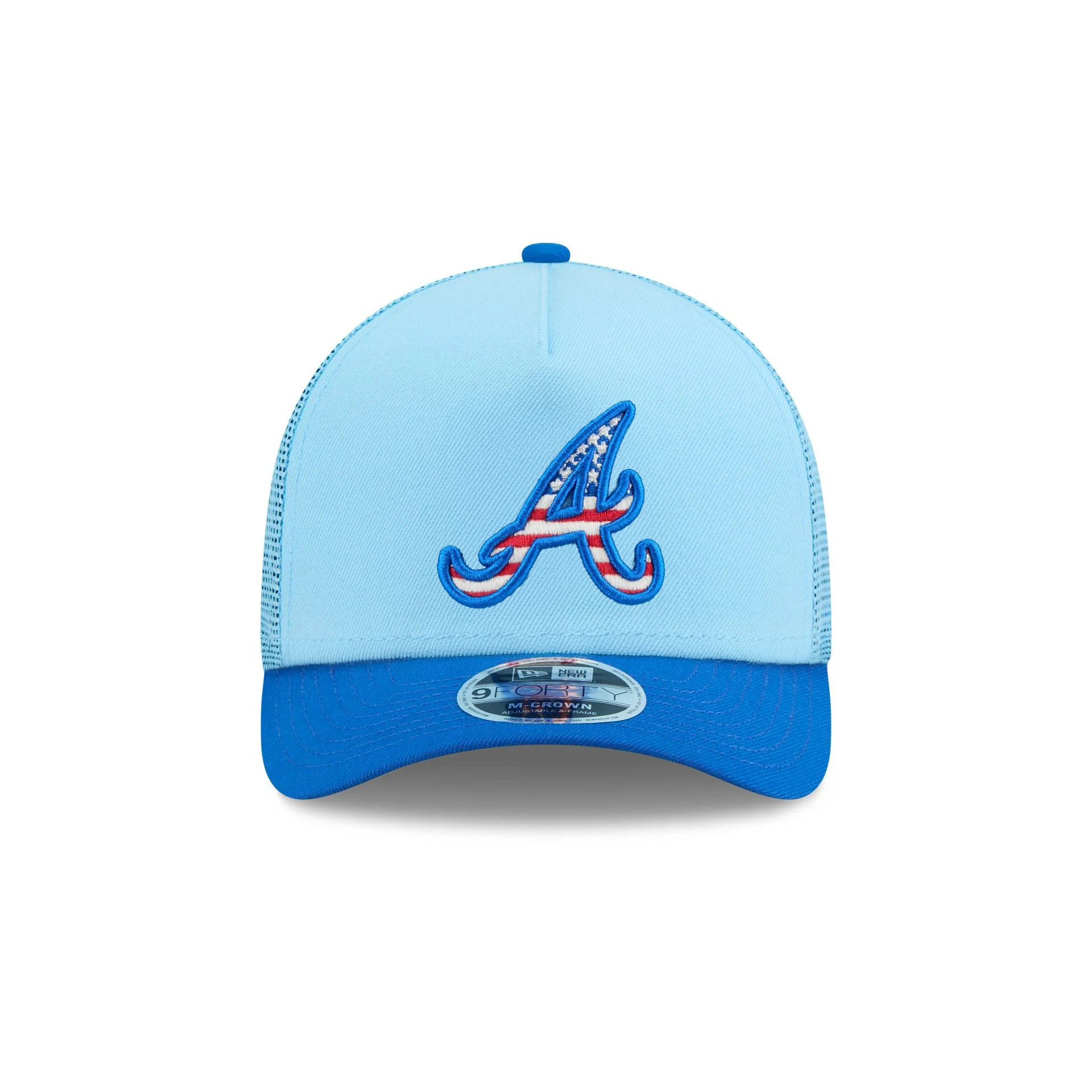Atlanta Braves 4th Of July Hat 2025 MLB Independence Day Merch Trucker Hat Gifts For Father-1