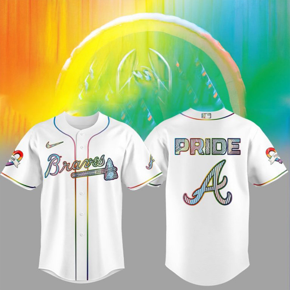 Atlanta Braves LGBTQ Pride Night 2025 Jersey Atlanta Braves Merch Fathers Day Presents-1