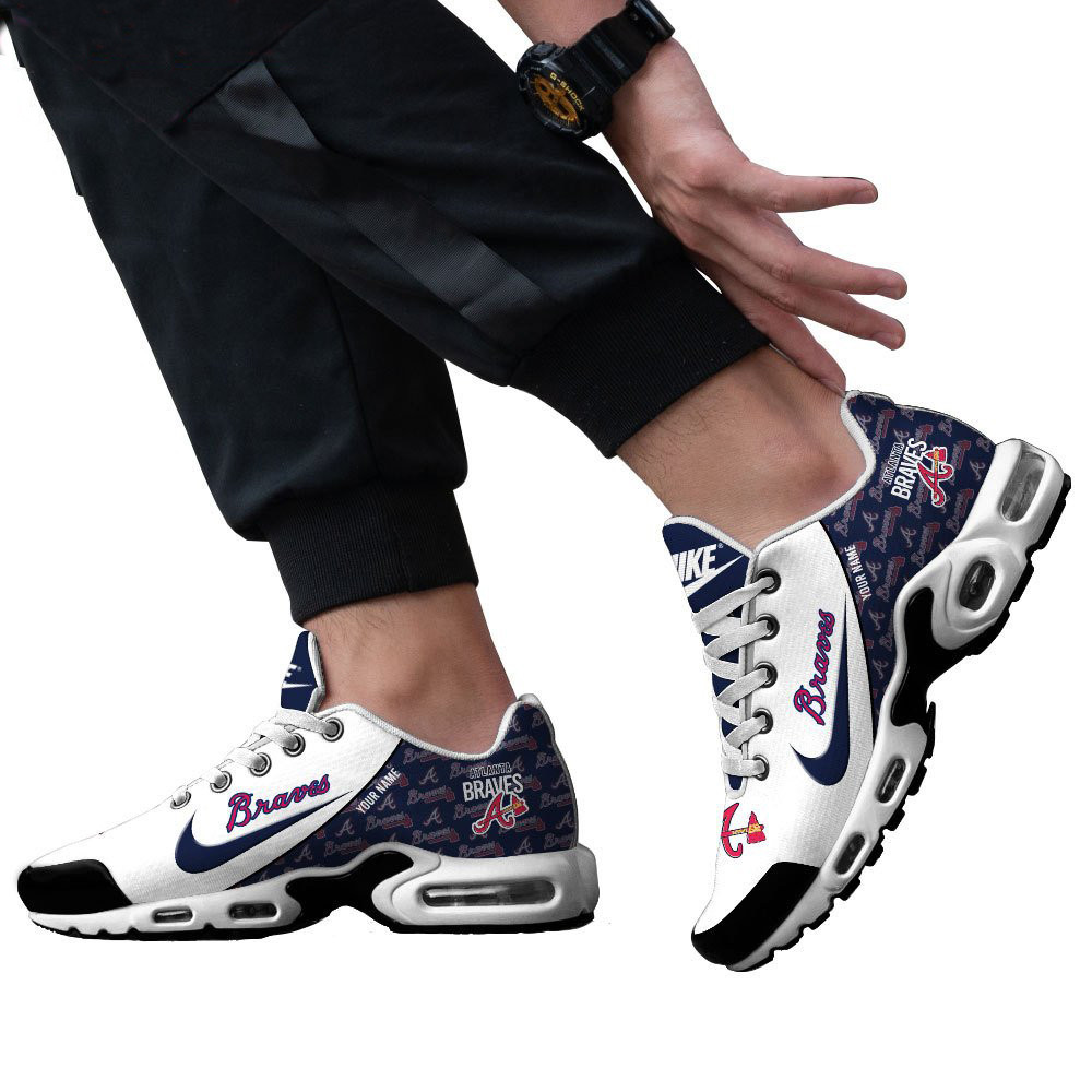 Atlanta Braves MLB Air Max Plus Shoes Atlanta Braves Merch Father's Day Gifts For Husband-1