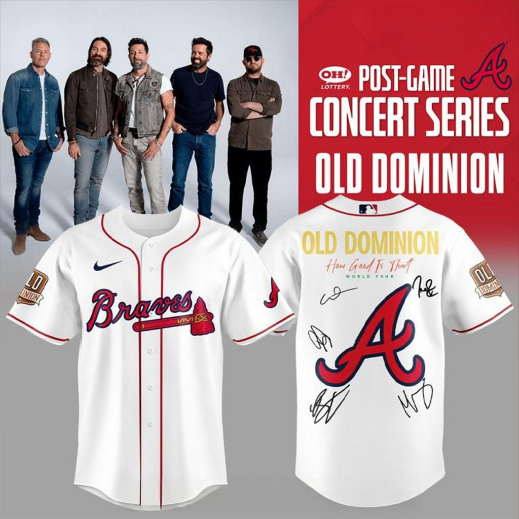 Atlanta Braves Old Dominion Show Special Edition Baseball Jersey Atlanta Braves Merch-1