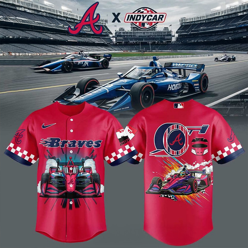 Atlanta Braves X F1 Indycar Baseball Jersey Atlanta Braves Merch Gifts For Dad-1