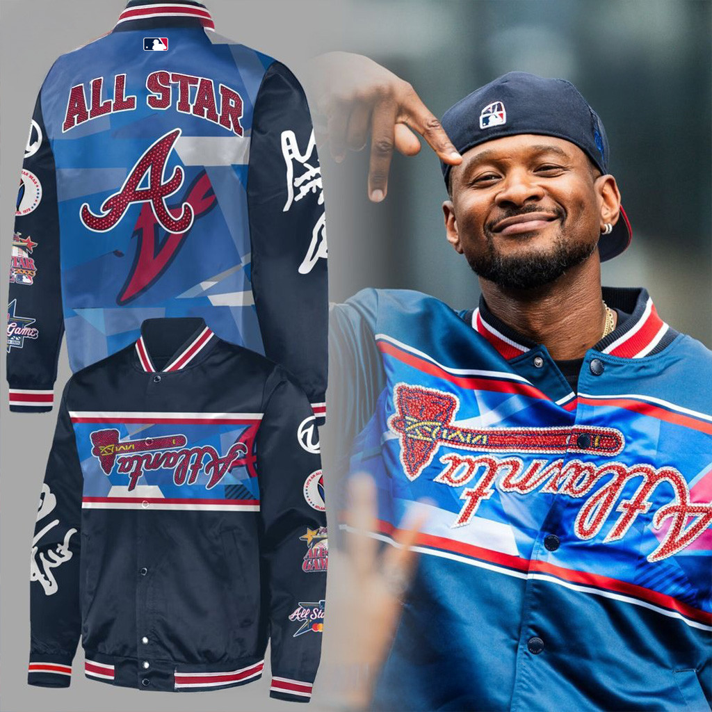 Atlanta Braves X Usher In The House 2025 Baseball Jacket Atlanta Braves Merch Husband Gifts-1