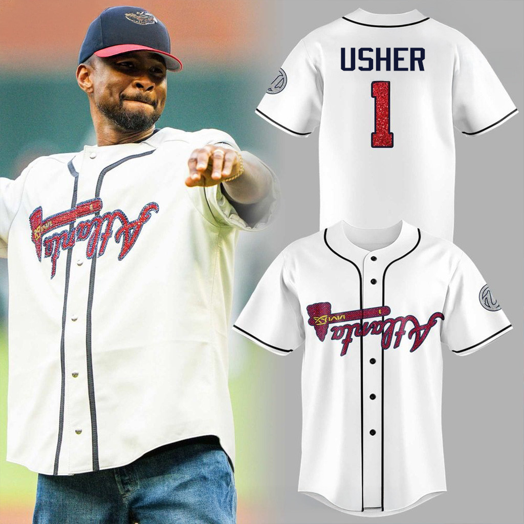 Atlanta Braves X Usher In The House 2025 Baseball Jersey Braves Merch Gifts For Baseball Lovers-1