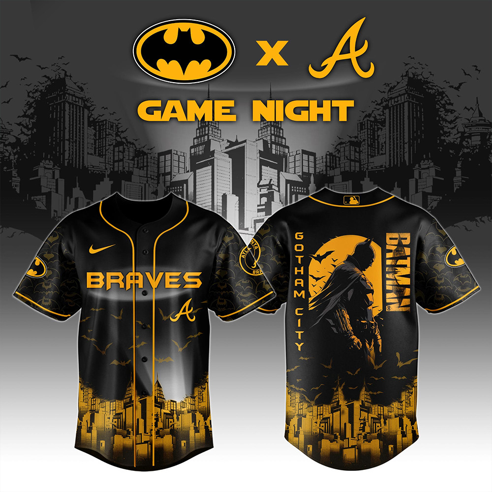 Atlanta Braves x DC Batman Game Night Jersey Cool Gifts For Baseball Lovers-1 Atlanta Braves x DC Batman Game Night Jersey Cool Gifts For Baseball Lovers-1