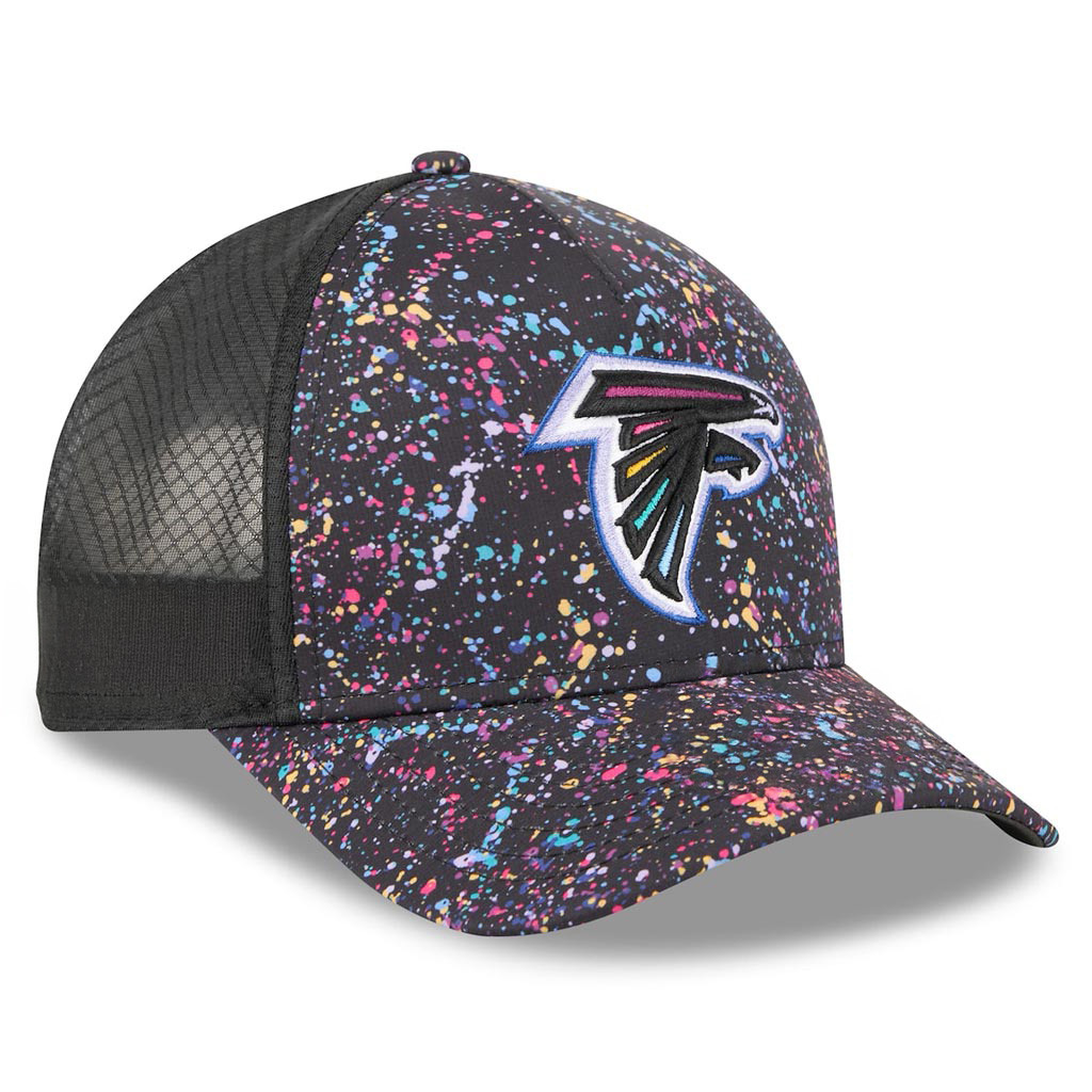 Atlanta Falcons Crucial Catch NFL Trucker Hat 2025 Rainbow Falcons Merch Gift For Fans-1