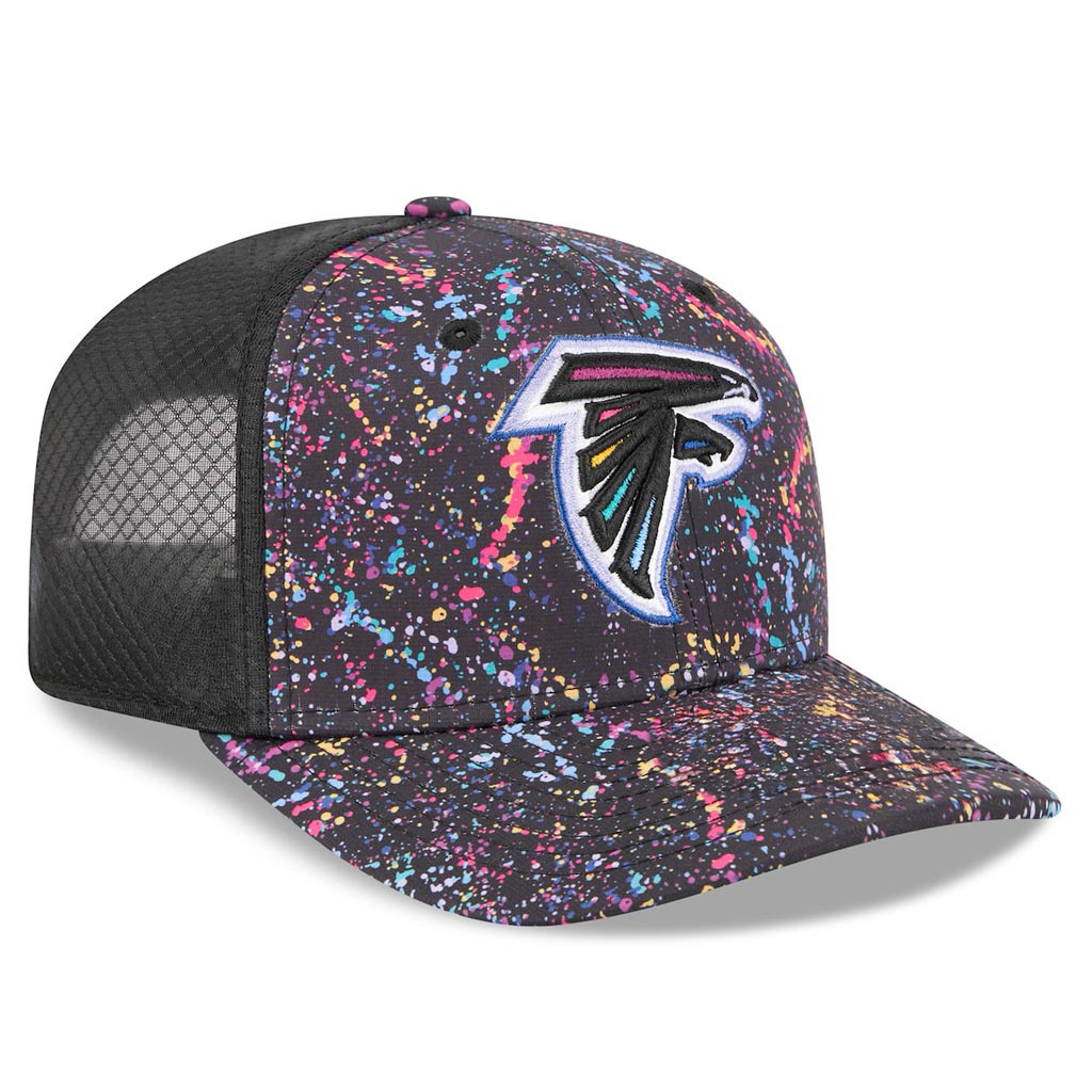 Atlanta Falcons Crucial Catch NFL Trucker Hat Embroidered 2025 Rainbow Falcons Merch-1
