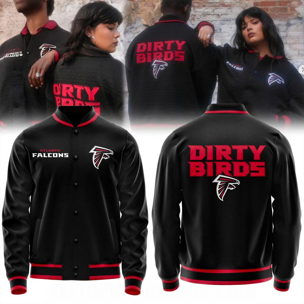 Atlanta Falcons Dirty Birds Varsity Jacket Atlanta Falcons Merch Husband Christmas Gift Ideas-1