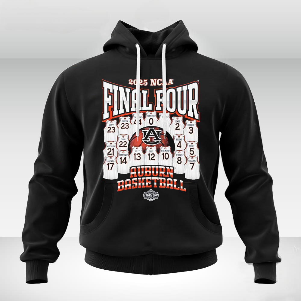 Auburn Tigers 2025 NCAA Men's Basketball Final Four Jersey Madness Hoodie Gift For Him-1