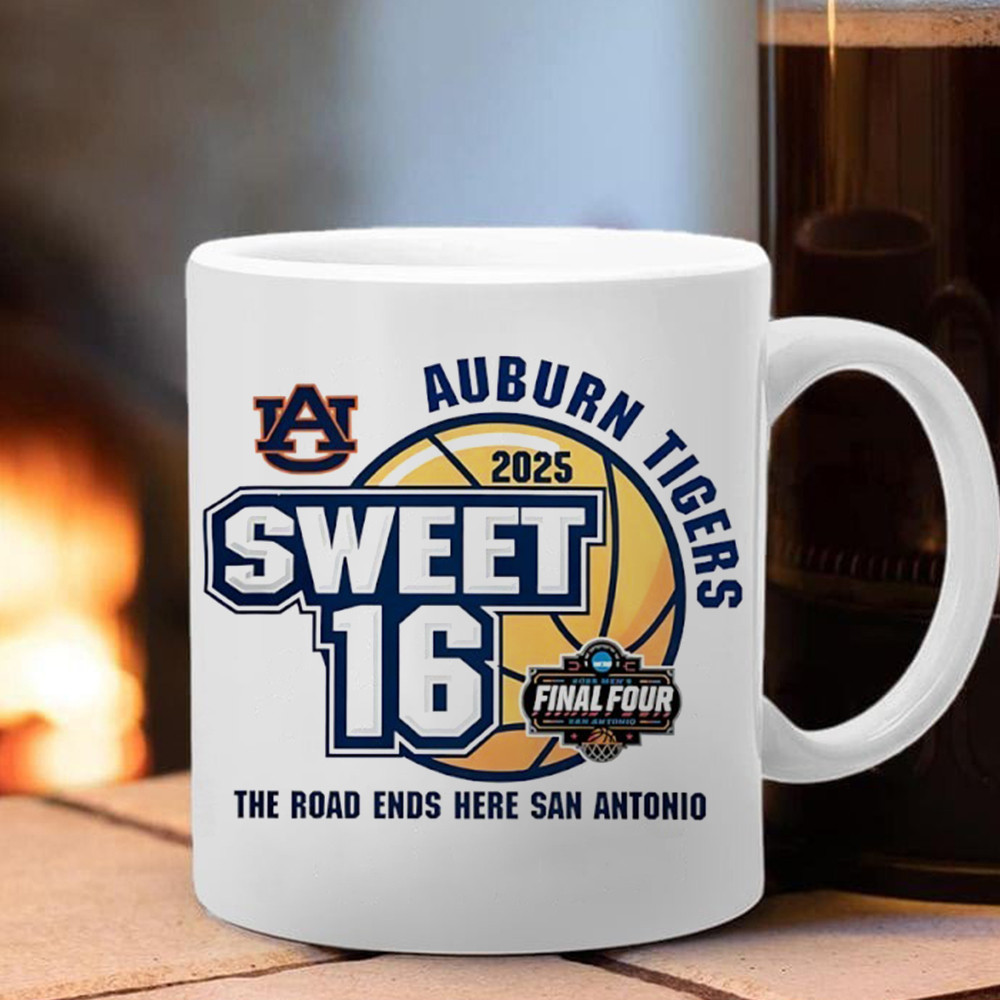 Auburn Tigers 2025 NCAA Men's Basketball Sweet 16 Final Four Mug Gift For Basketball Lover-1