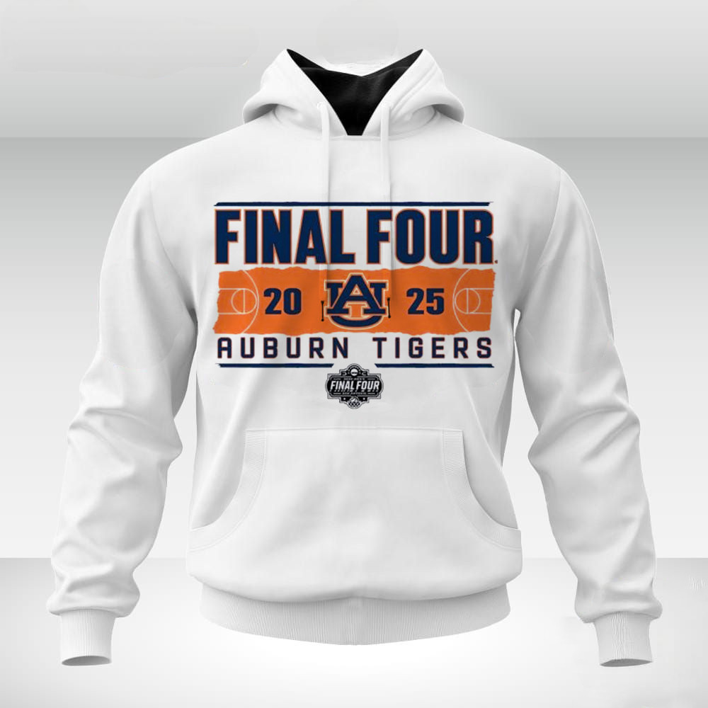 Auburn Tigers 2025 NCAA Men's Basketball Tournament March Madness Final Four Hoodie-1