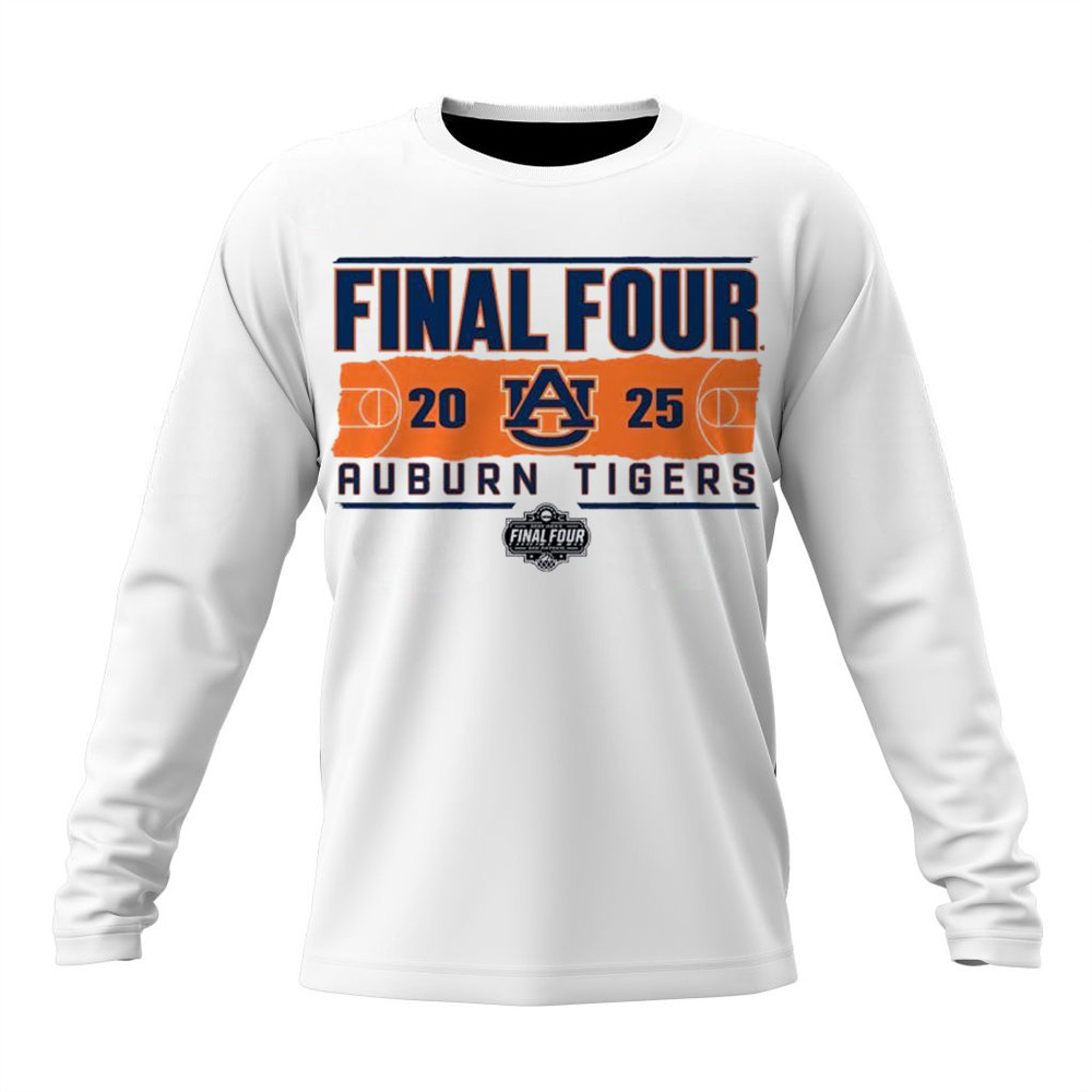 Auburn Tigers 2025 NCAA Men's Basketball Tournament March Madness Final Four Long Sleeve Shirt-1