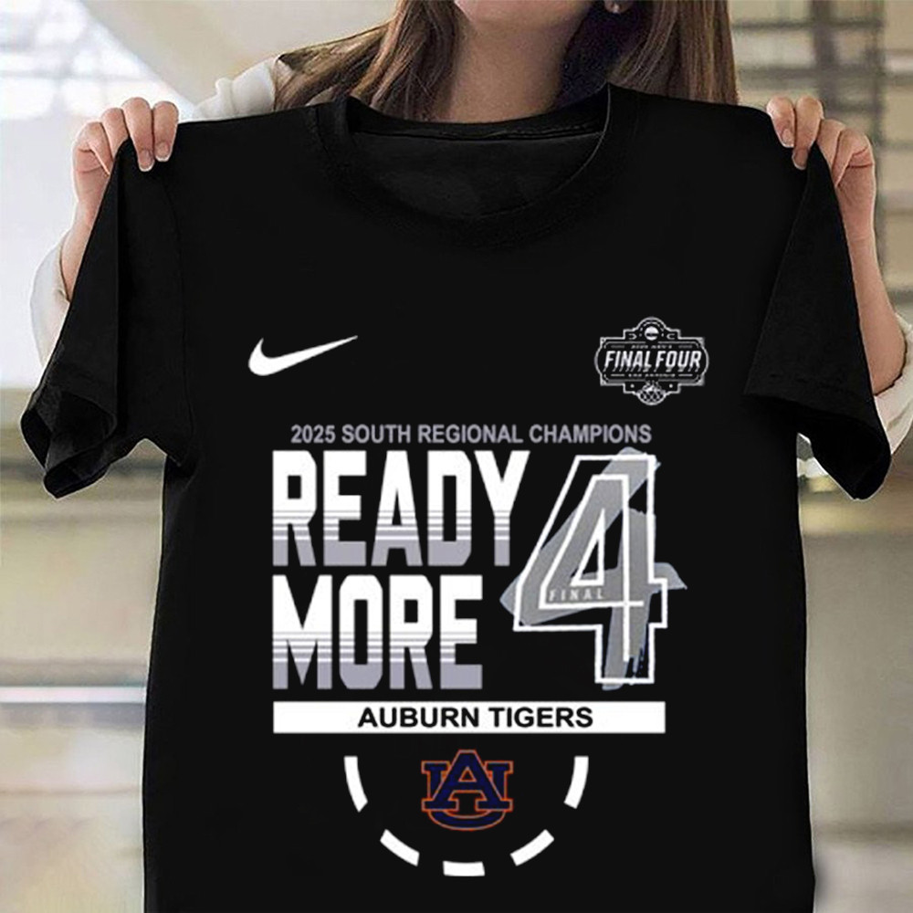 Auburn Tigers Nike 2025 Men's Tournament Final Four South Regional Champions T-Shirt Fans Gift-1