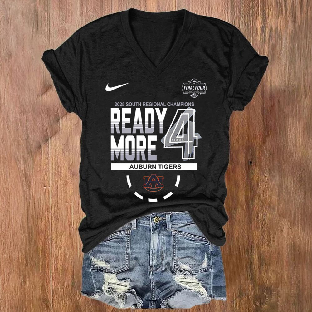 Auburn Tigers Nike 2025 Men's Tournament Final Four South Regional Champions V-neck Shirt-1