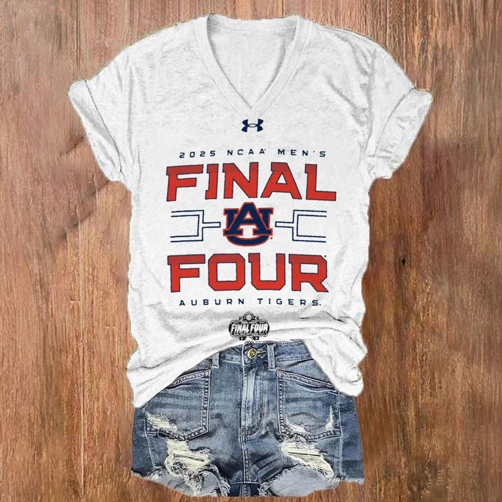 Auburn Tigers Under Armour 2025 NCAA Men's Basketball Tournament Final Four V-neck Shirt-1