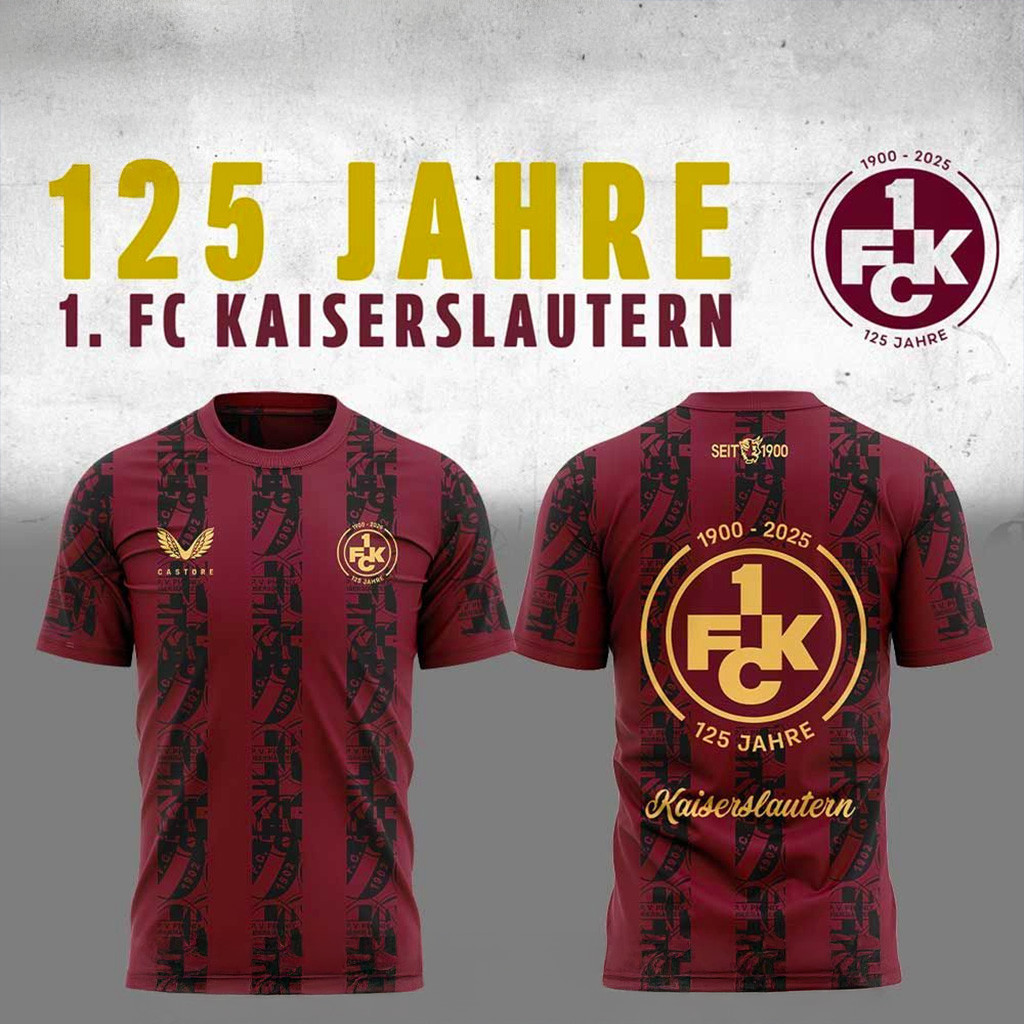 Auflage FC Kaiserslautern Sondertrikot 125 Jahre T-Shirt Fan Merch Gifts For Dudes-1