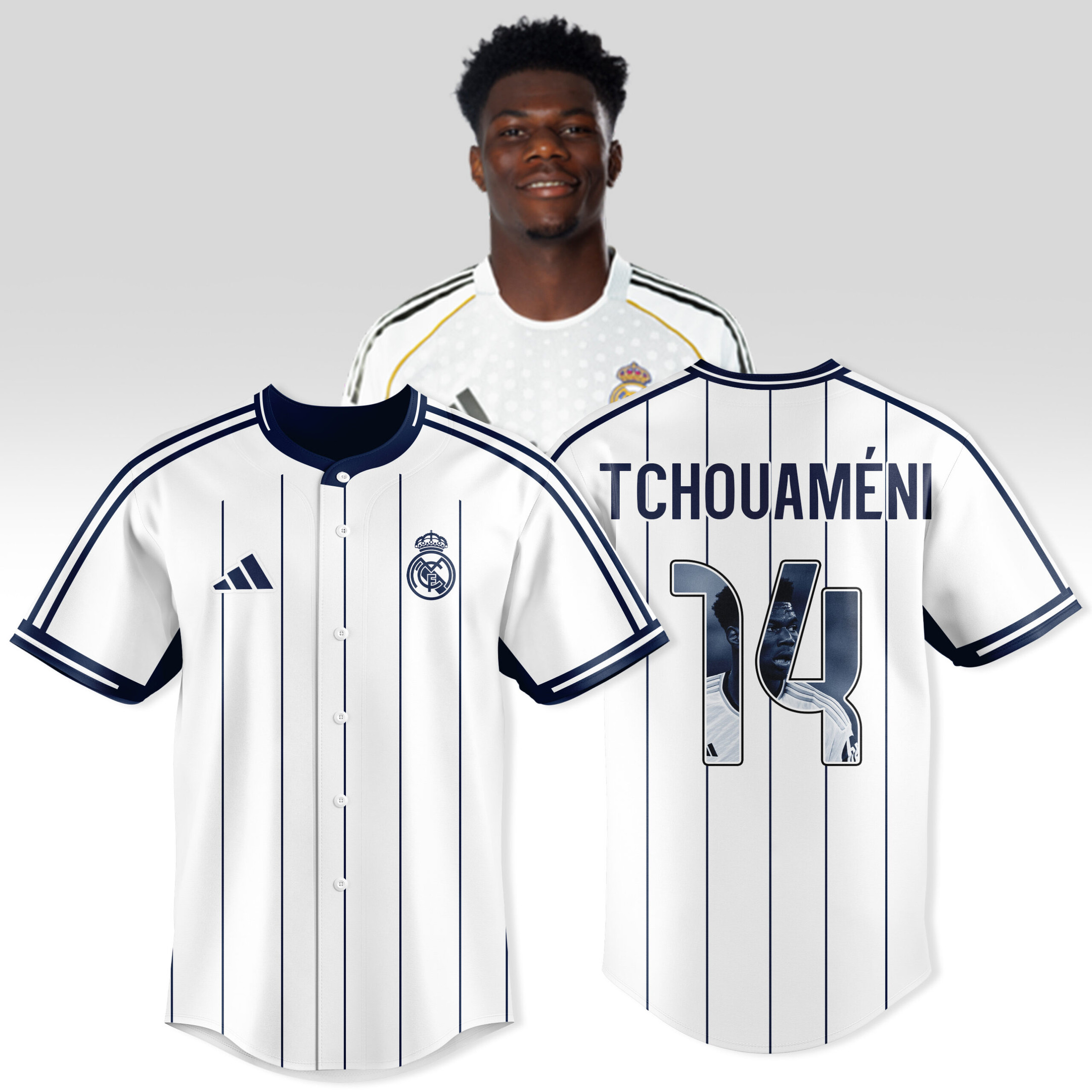 Aurelien Tchouameni 14 Real Madrid Personalized Baseball Jersey For Fans-1
