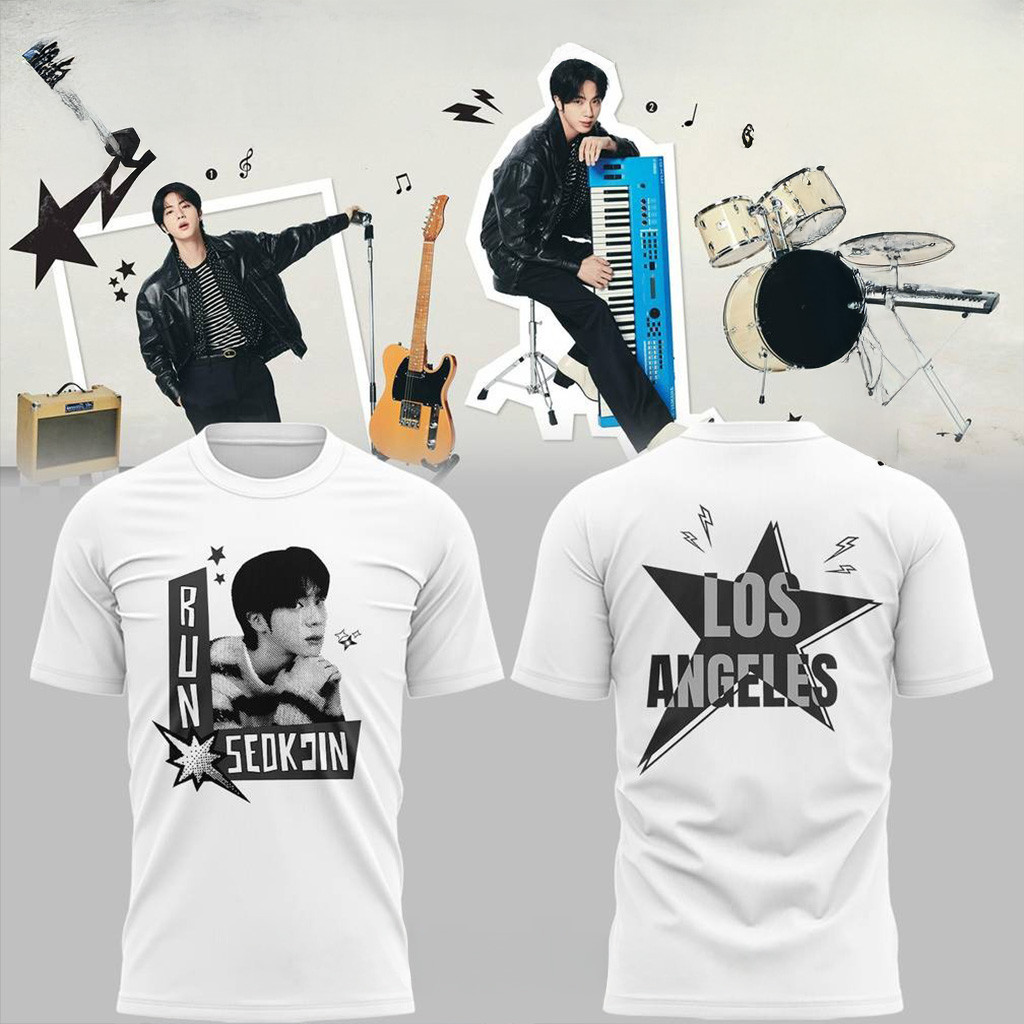 BTS RUNSEOKJIN EP TOUR 25 Los Angeles T-Shirt Fan Merch Gifts For Friends-1