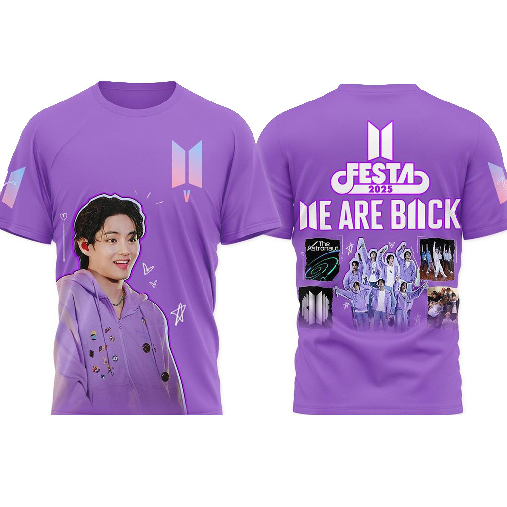 BTS We Are Back Festa 2025 T-Shirt BTS Merch Gift Ideas For Fans-1