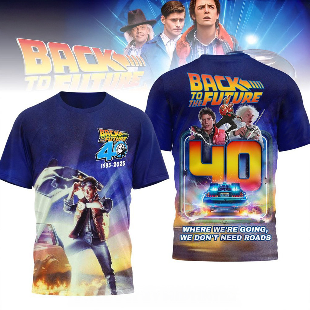 Back To The Future 40th Anniversary 2025 Shirt Fan Merch Gifts For Father-1 Back To The Future 40th Anniversary 2025 Shirt Fan Merch Gifts For Father-1
