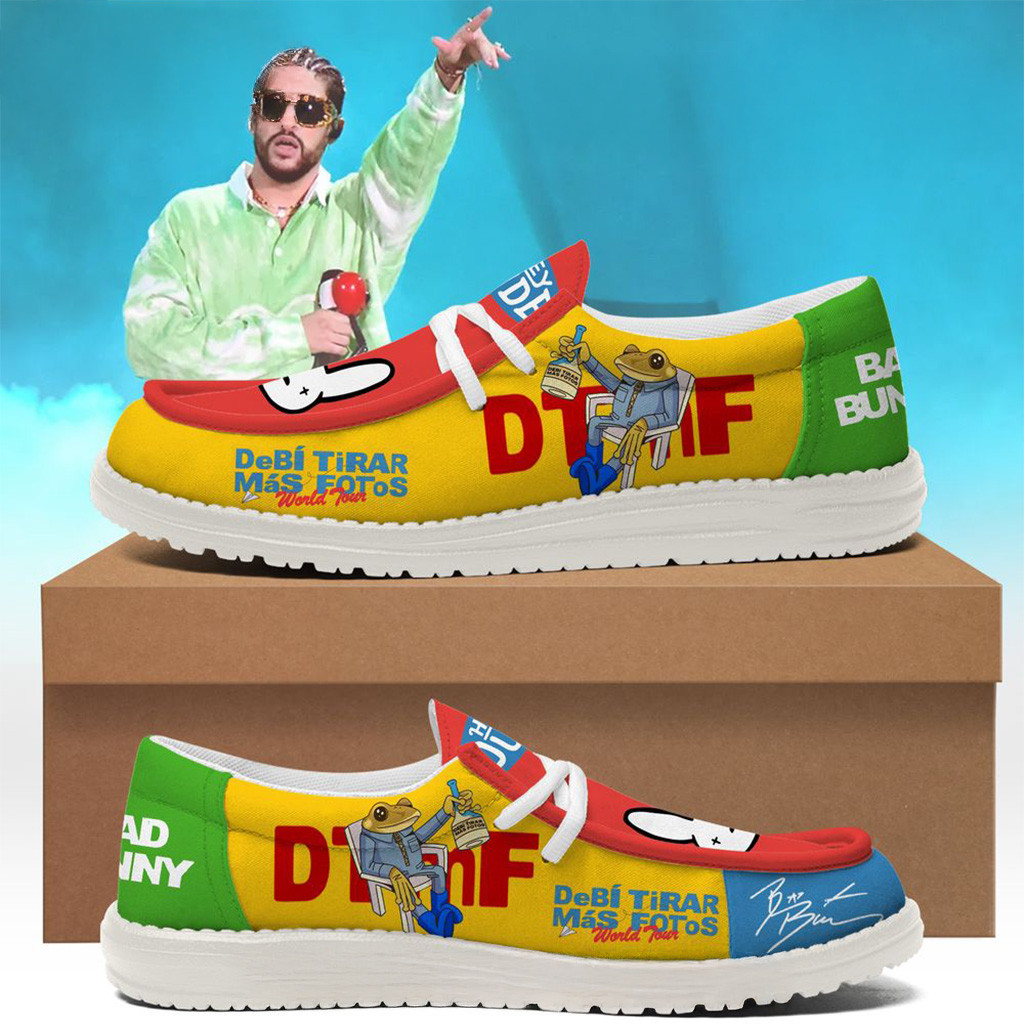 Bad Bunny DTMF World Tour 2025 Special Hey Dude Shoes Fan Merch Gifts For Him-1