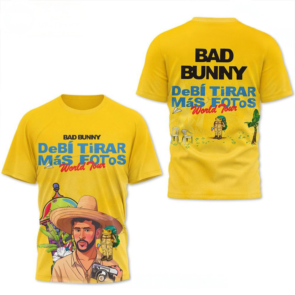 Bad Bunny DeB TiRAR MS FOToS World Tour 2025 Shirt Gifts For Husband-1