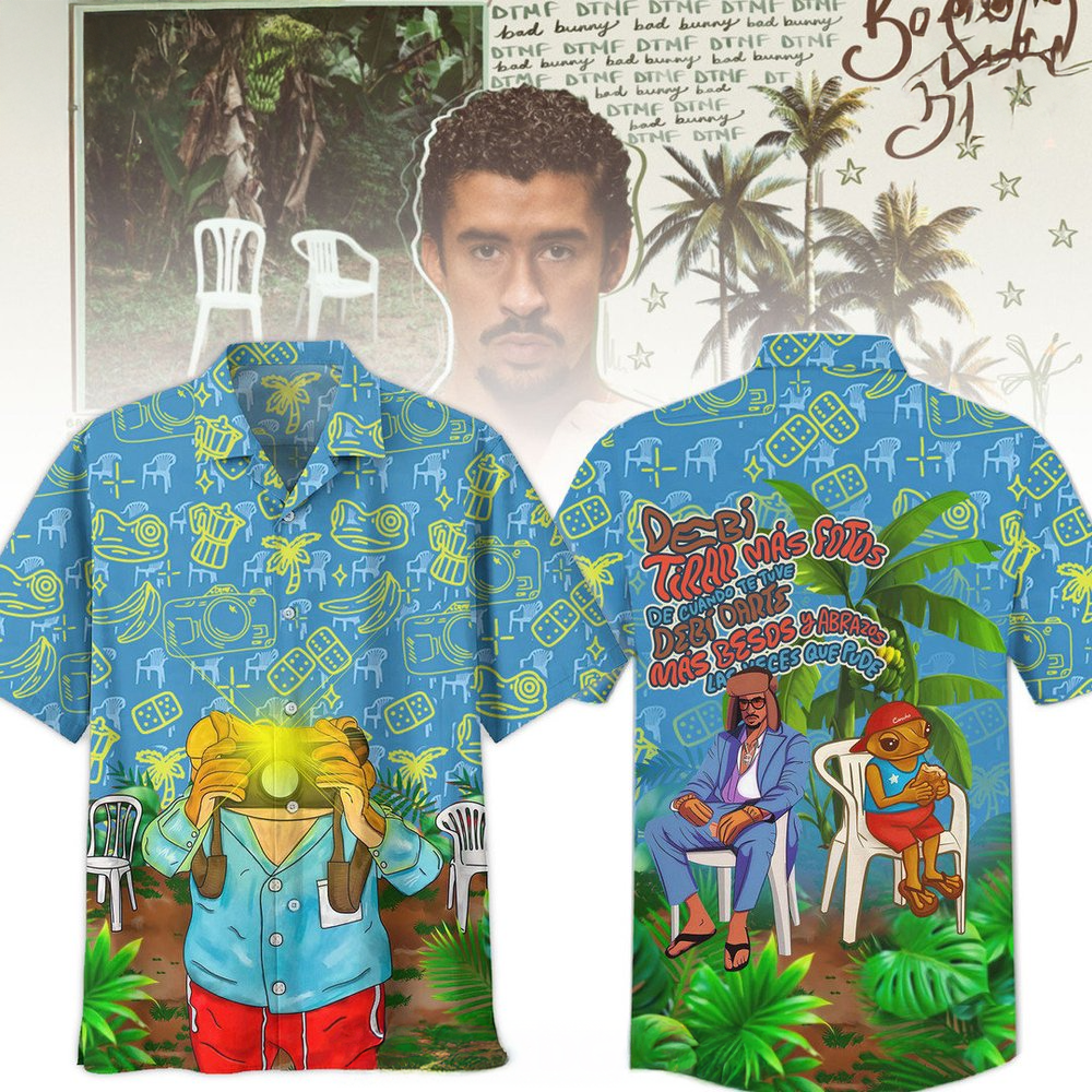 Bad Bunny Hawaiian Shirt Bad Bunny Merch Best Father's Day Gifts-1