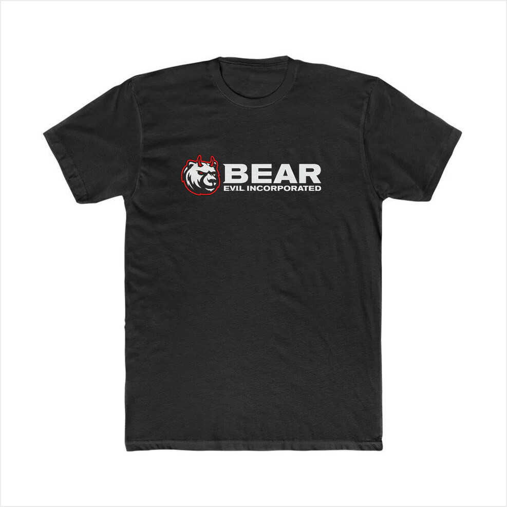 Bad Magic Merch BEAR EVIL Logo Black T-Shirt Gifts For Husband Birthday Gifts For Best Friend-1