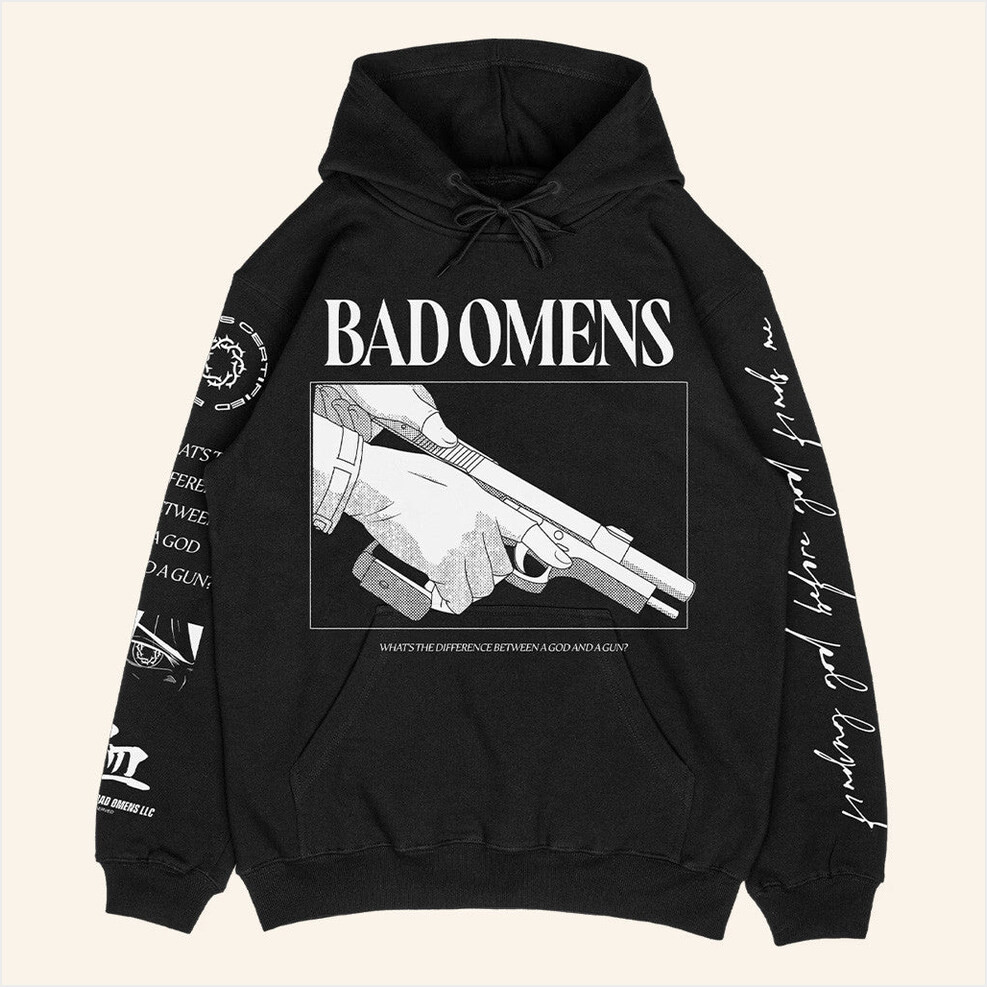 Bad Omens Merch BAD OMENS Finding God Hoodie Black Best Gifts For Husband Gifts For Best Friend-1
