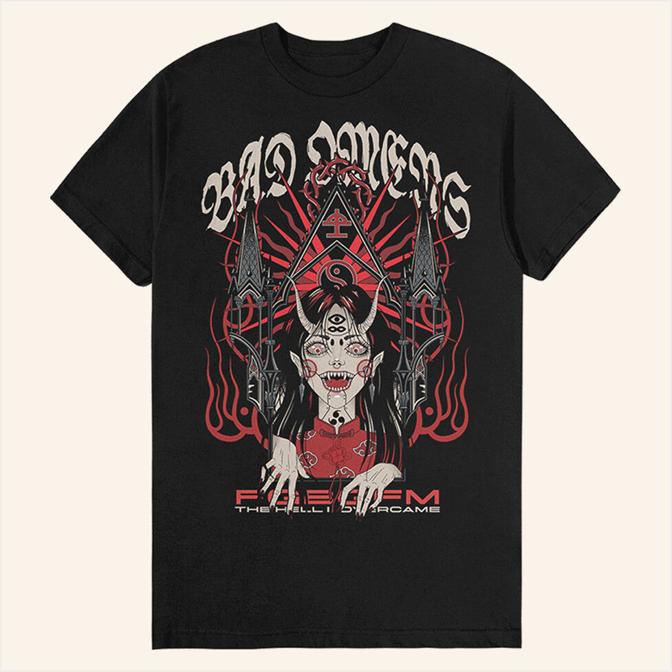 Bad Omens Merch BAD OMENS No Religion T-Shirt Present For Him Birthday Gifts For Besties-1