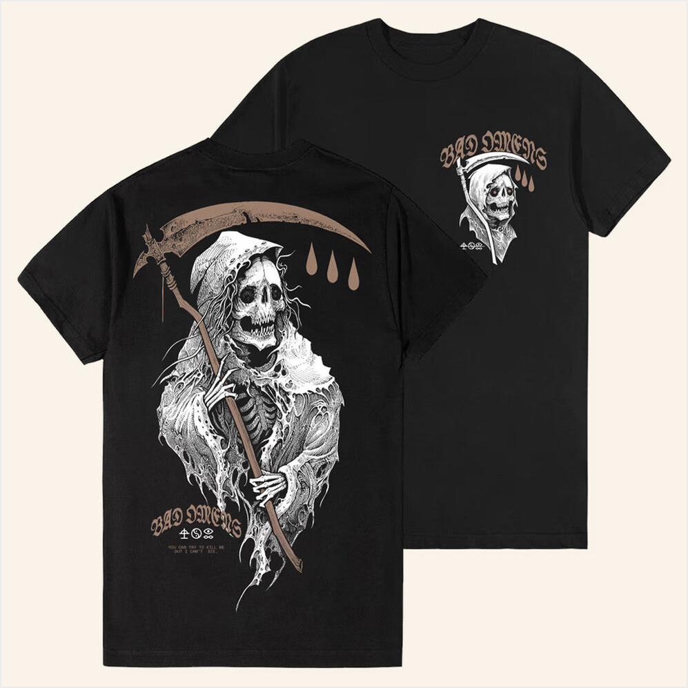 Bad Omens Merch Bad Omens Death Spitter T-Shirt Gift Ideas For Him Birthday Gifts For Fans-1