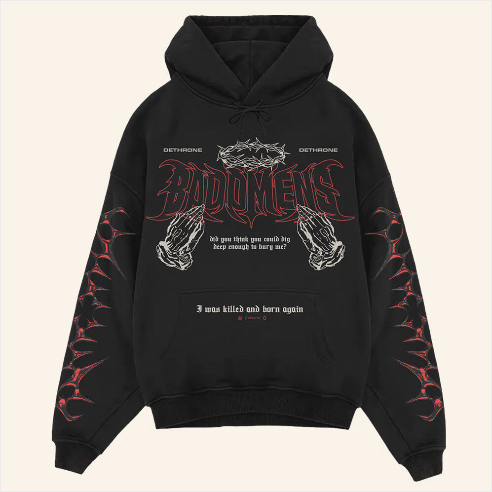 Bad Omens Merch Bad Omens Dethrone Hoodie Gifts For Husband Birthday Gifts For Friends-1