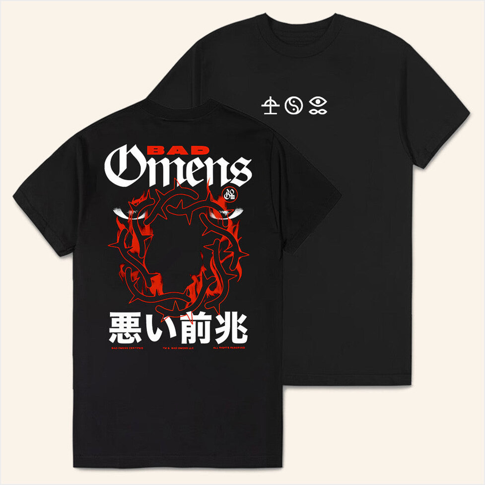 Bad Omens Merch Bad Omens Like A Villain Black T-Shirt Present For Dad Birthday Gifts For Fans-1
