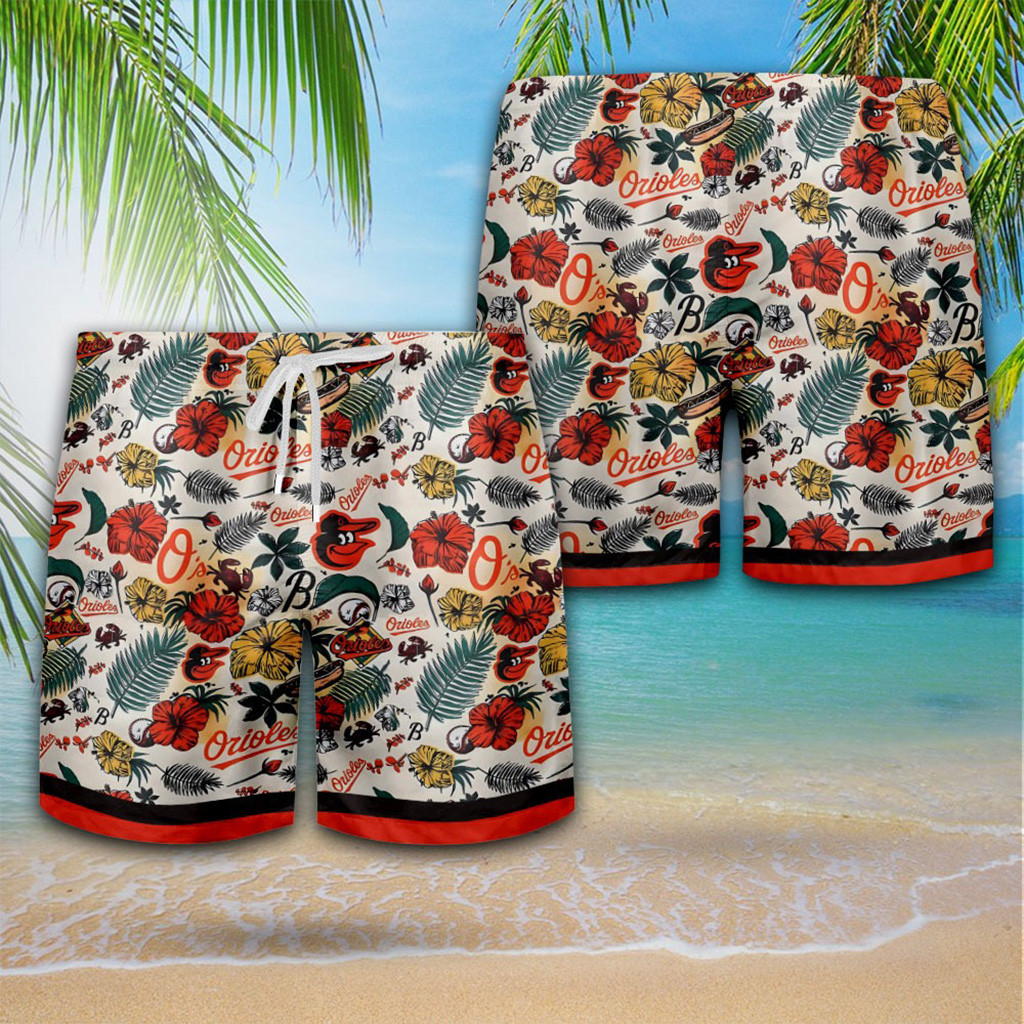Baltimore Orioles Hawaiian Shorts Baltimore Orioles Merch Best Gifts For Baseball Lovers-1