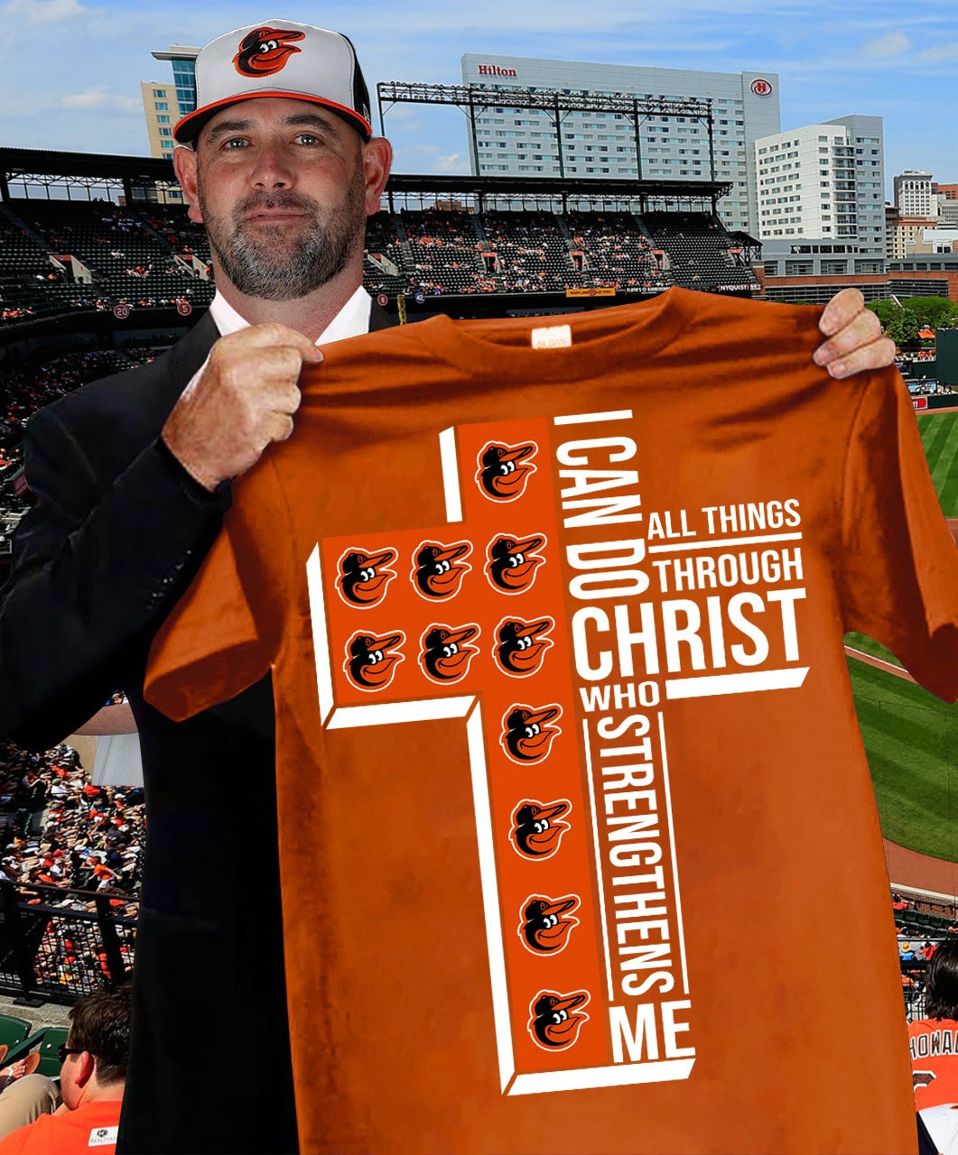 Baltimore Orioles I Can Do Christ All Things Through Who Strengthens Me Shirt Basketball Fans Gift-1