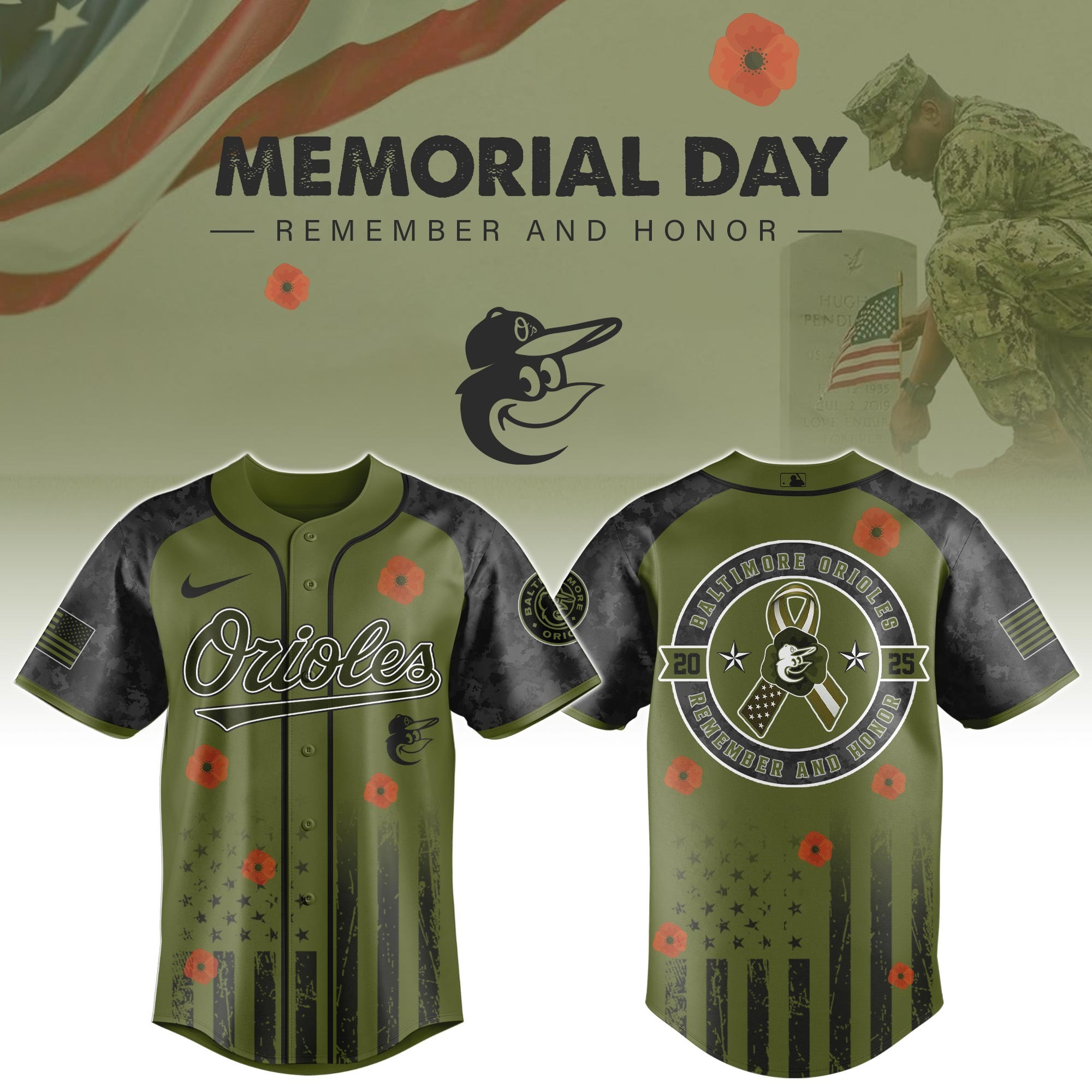 Baltimore Orioles MLB x Memorial Day Edition Jersey 2025 Baltimore Orioles Merch-1