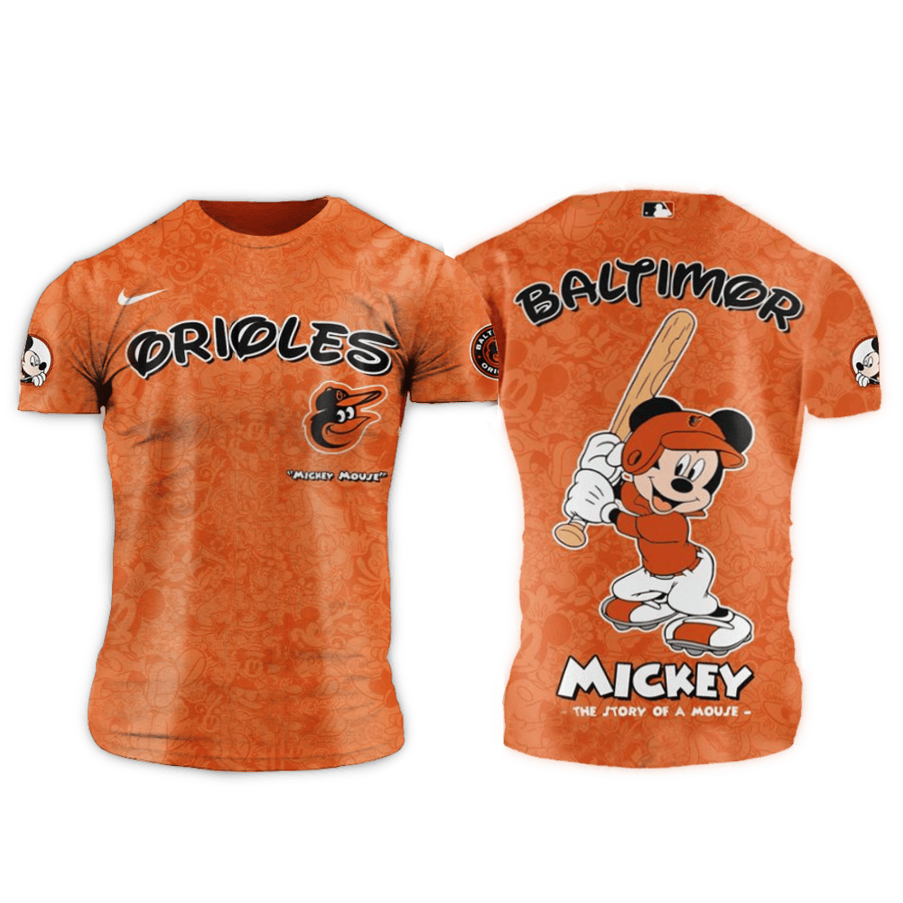 Baltimore Orioles MLB x Mickey Night Game Shirt Baltimore Orioles Merch Best Father's Day Gifts-1