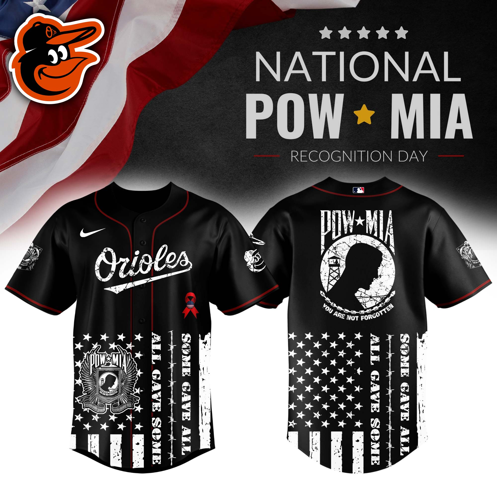 Baltimore Orioles Mlb X National Powmia Recognition Day Baseball Jersey For Fans-1