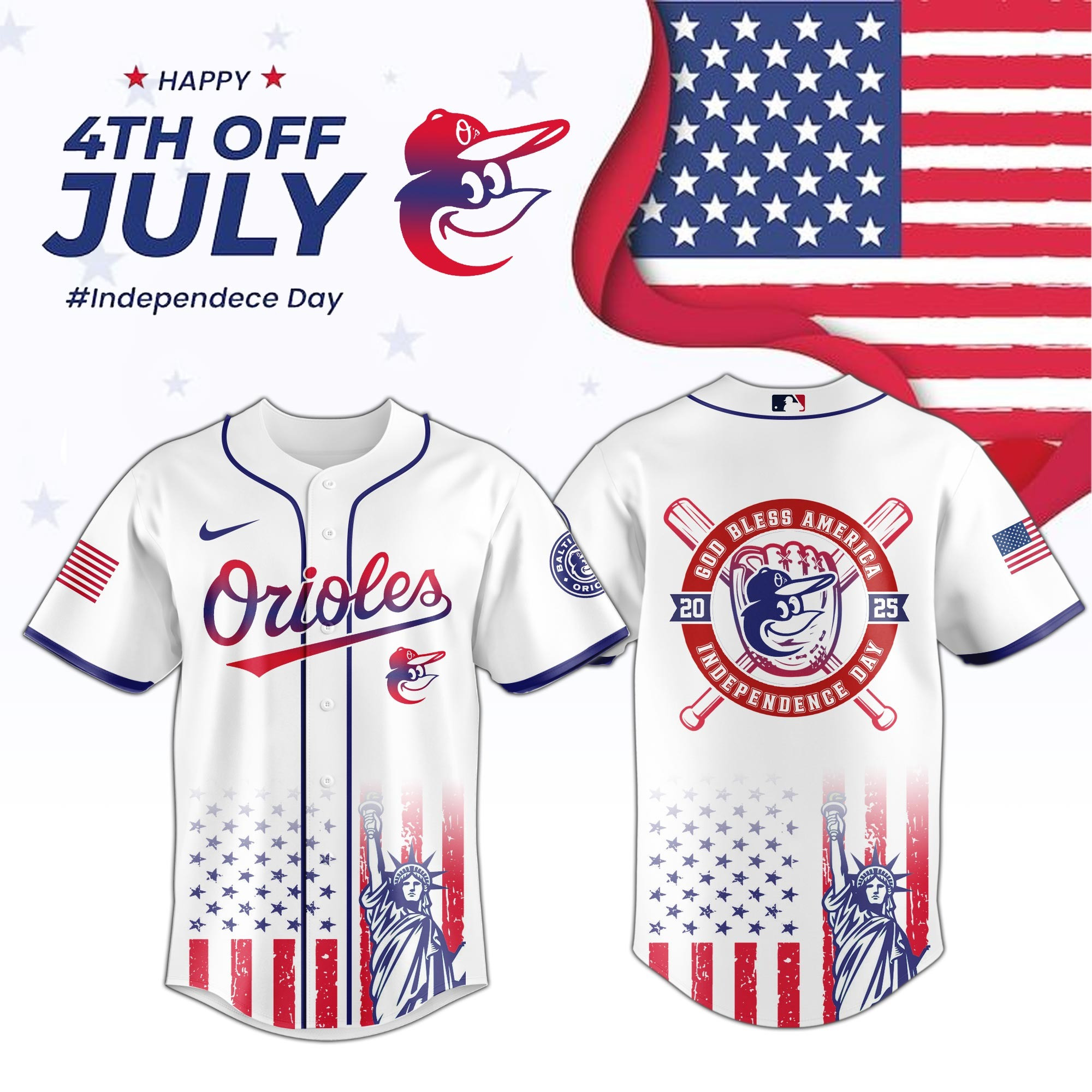 Baltimore Orioles Special Independence Day 2025 Limited Edition Jersey Baltimore Orioles Merch-1