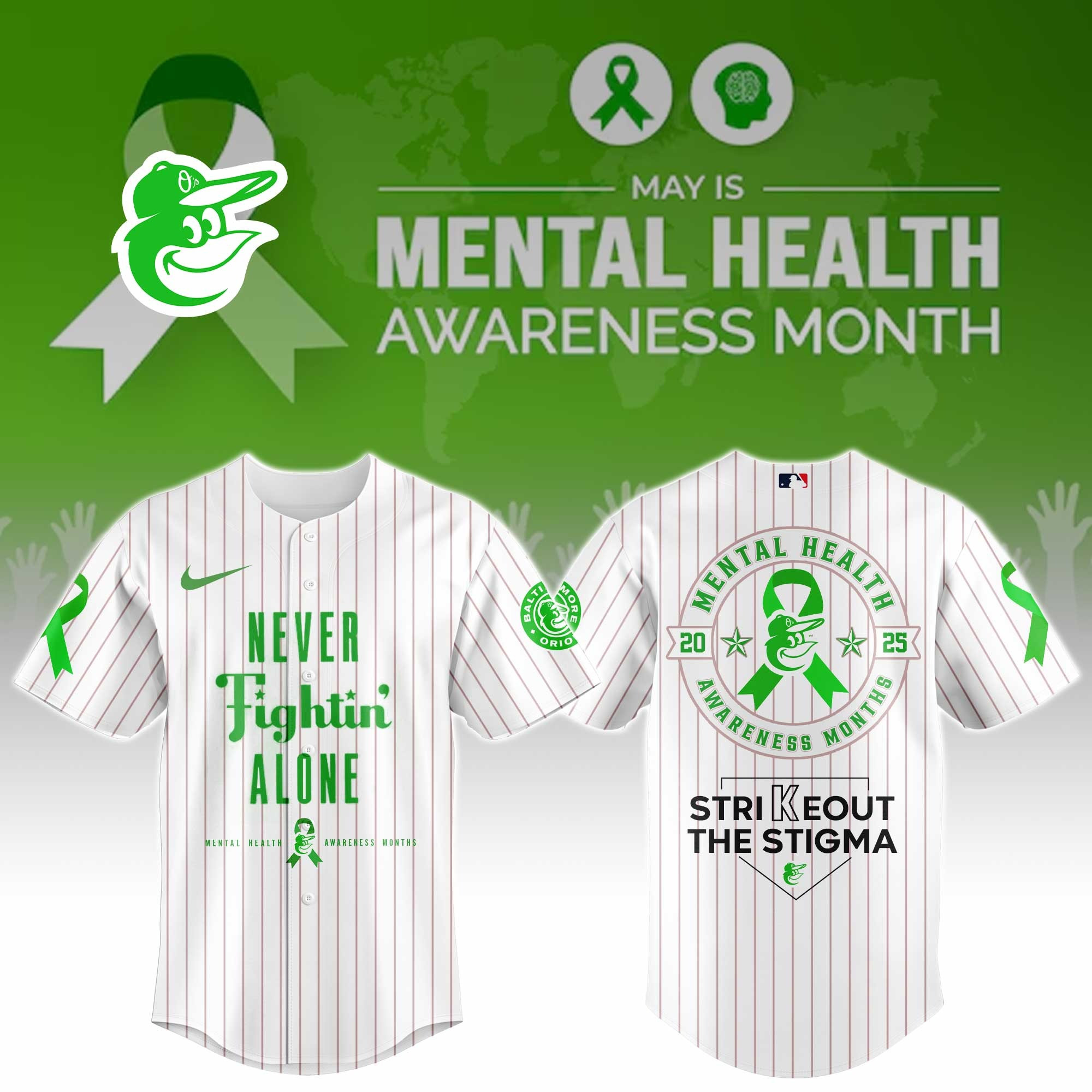 Baltimore Orioles Special Mental Health Awareness Week Limited Edition Jersey-1