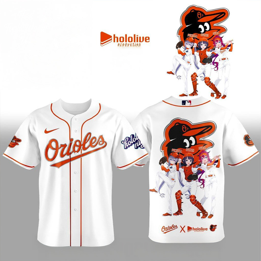 Baltimore Orioles X Hololive Night Collaboration Jersey Baltimore Orioles Merch Gifts For Him-1