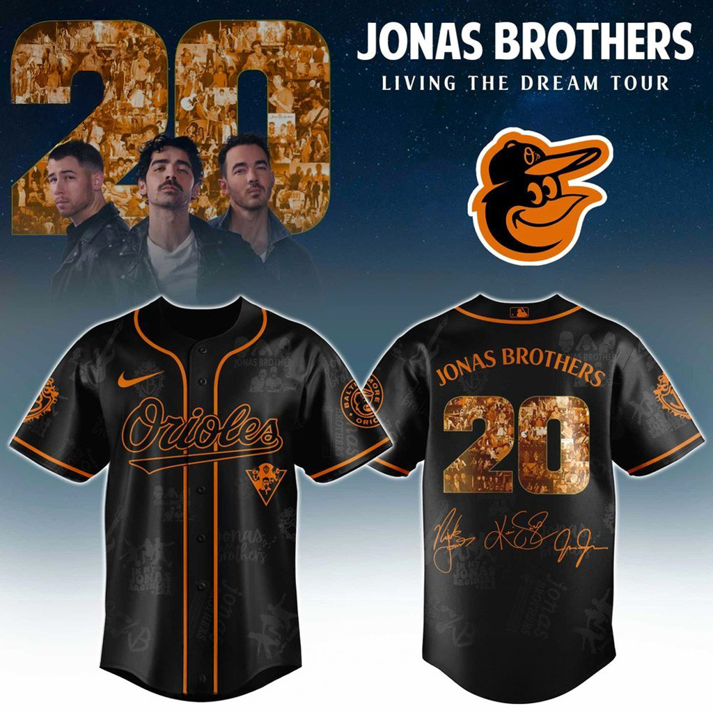 Baltimore Orioles X Jonas Brothers Living The Dream Tour 2025 Jersey Baltimore Orioles Merch-1