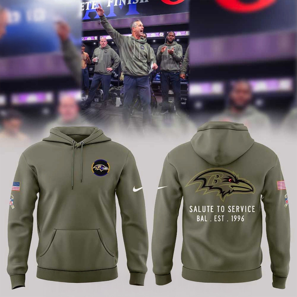 Baltimore Ravens 2025 Salute To Service Hoodie Baltimore Ravens Merch Christmas Gifts For Fans-1