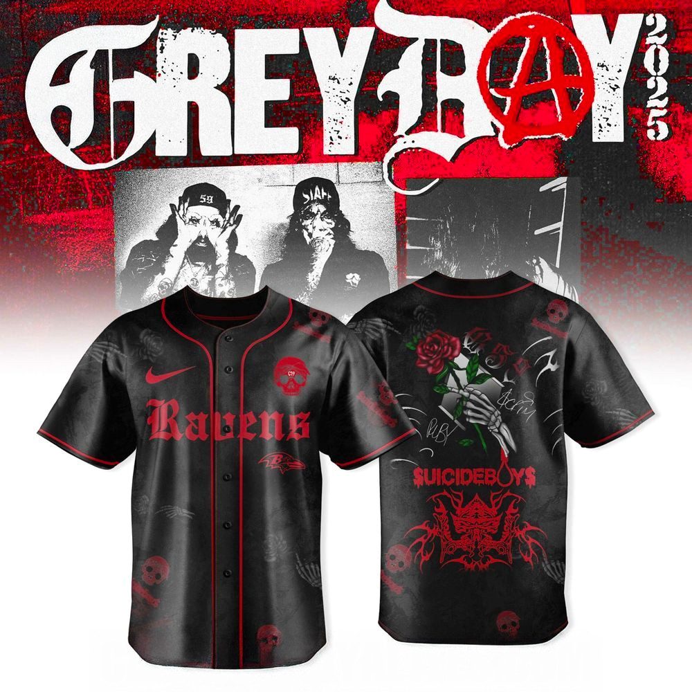 Baltimore Ravens X Uicideboy Greyday Tour Merch 2025 Jersey Baltimore Ravens Merch For Fans-1